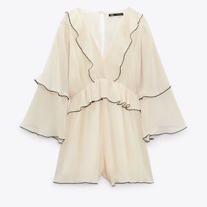 NWOT Zara ruffled short jumpsuit